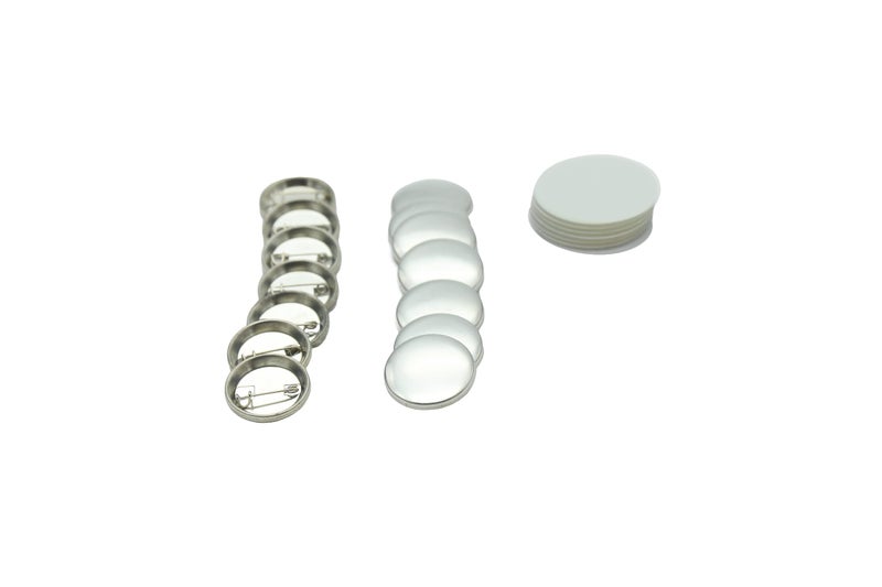 ChiButtons 25mm Metric System Metal Pin Badge Button with Pre-Assembled Pin-Back, Upper Shell & Mylar Film (Official ChiButtons Supplies, 500 Sets) - Image 2